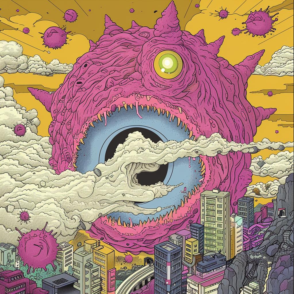 album  cover  thee  oh  sees  hyper-realistic  screenprinting  chromoluminosity  Toshio  Saeki 961673
