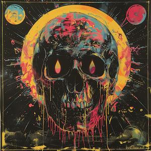 surreal  dark  occult  technicolor  Risograph  Symbolist  album  cover  art  illustration 1079062