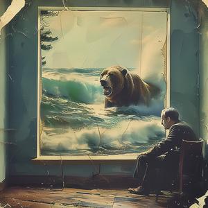 man  bear  window  nature  contemplation  solitude  wildlife  interior  expression  scene 1079456