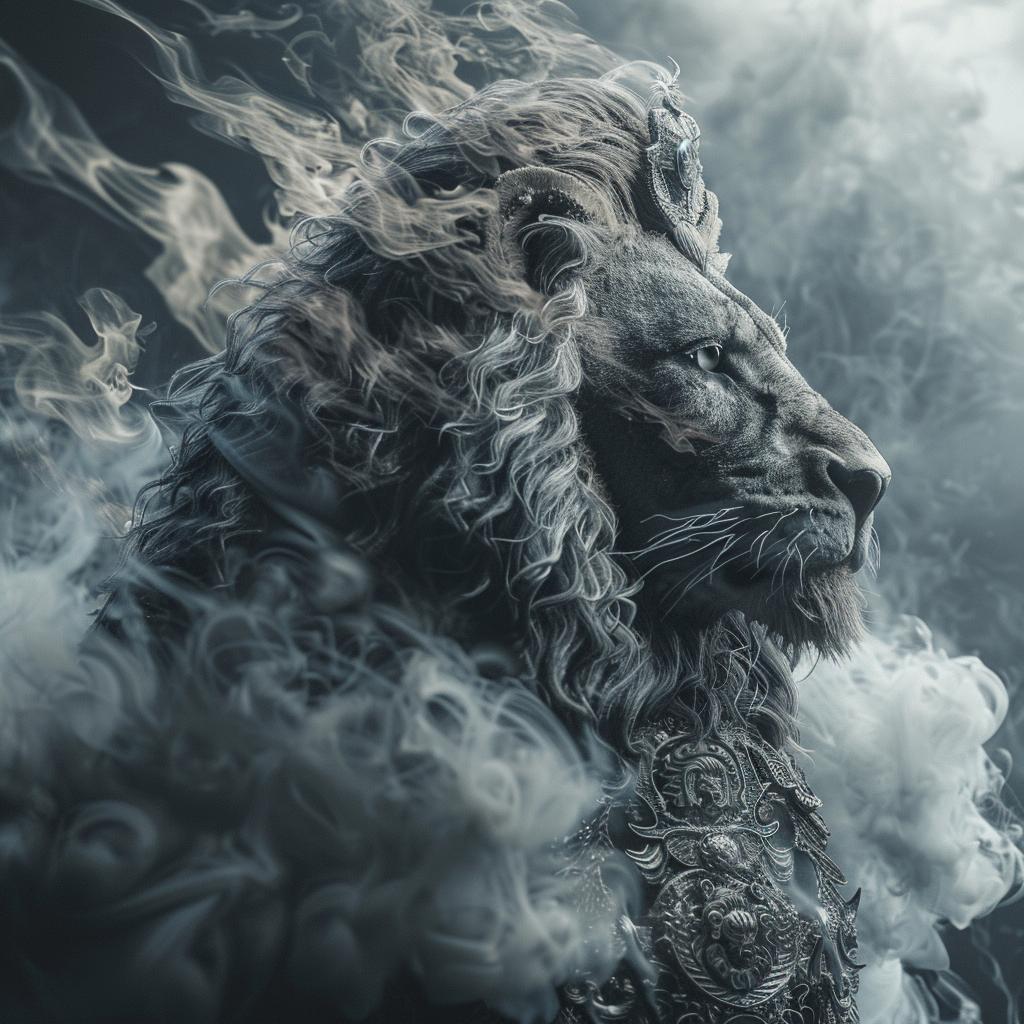 lion  ghost  smoke  mystical  portrait  surreal  human  ancient  king  spirit 961235