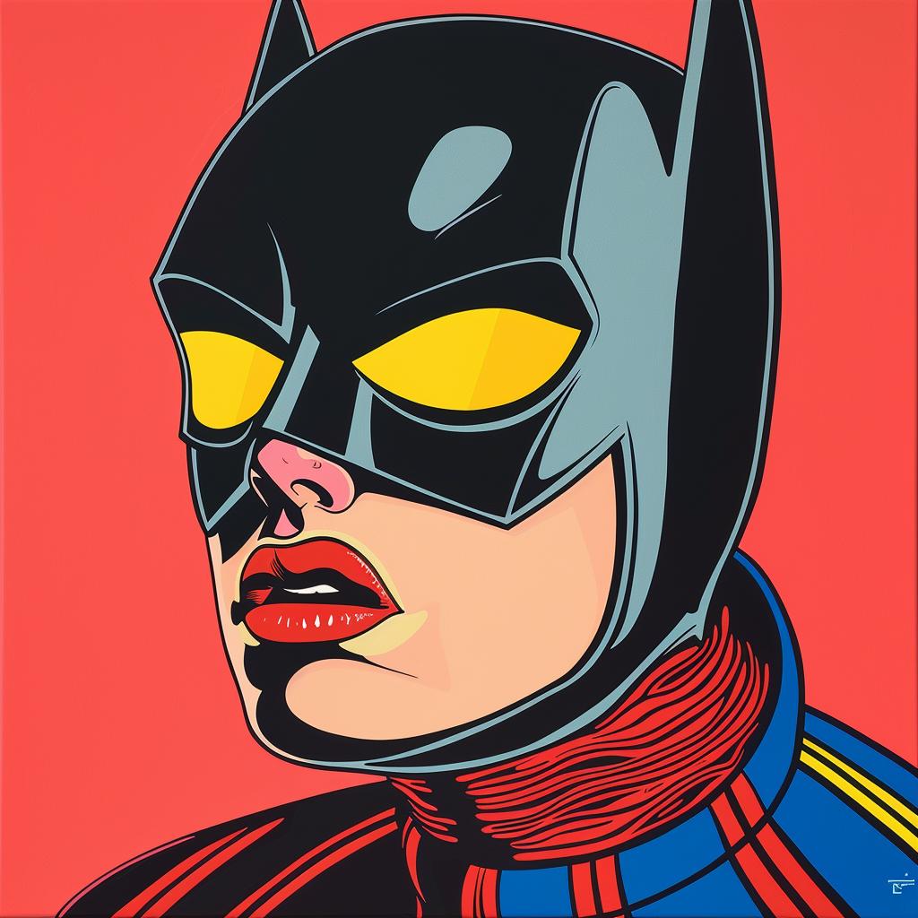 batman  woman  mask  portrait  painting  colorful  bold  heroine  comic  figurative 972863