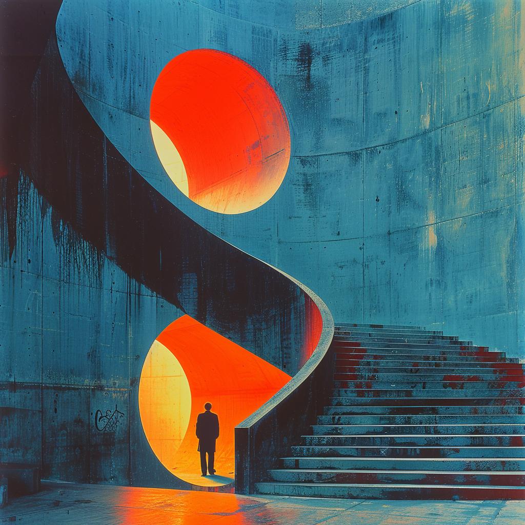lighting  blue  orange  double  exposure  futuristic  surreal  glow  space  port 1030652