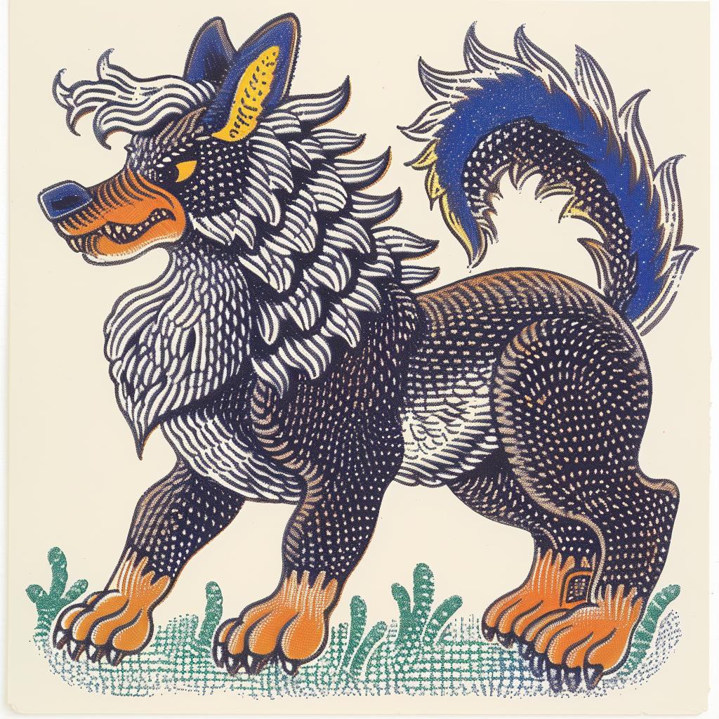 mythical  hybrid  creature  wolf  sheep  fantastical  unique  nature  blend  imaginative 941179
