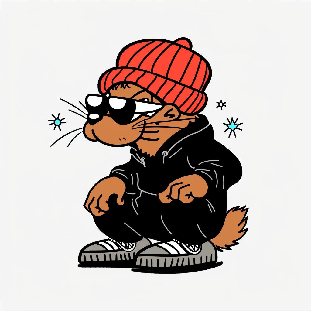 beaver  cartoon  sunglasses  red  hat  aggressive  streetwise  minimal  urban  culture 958882