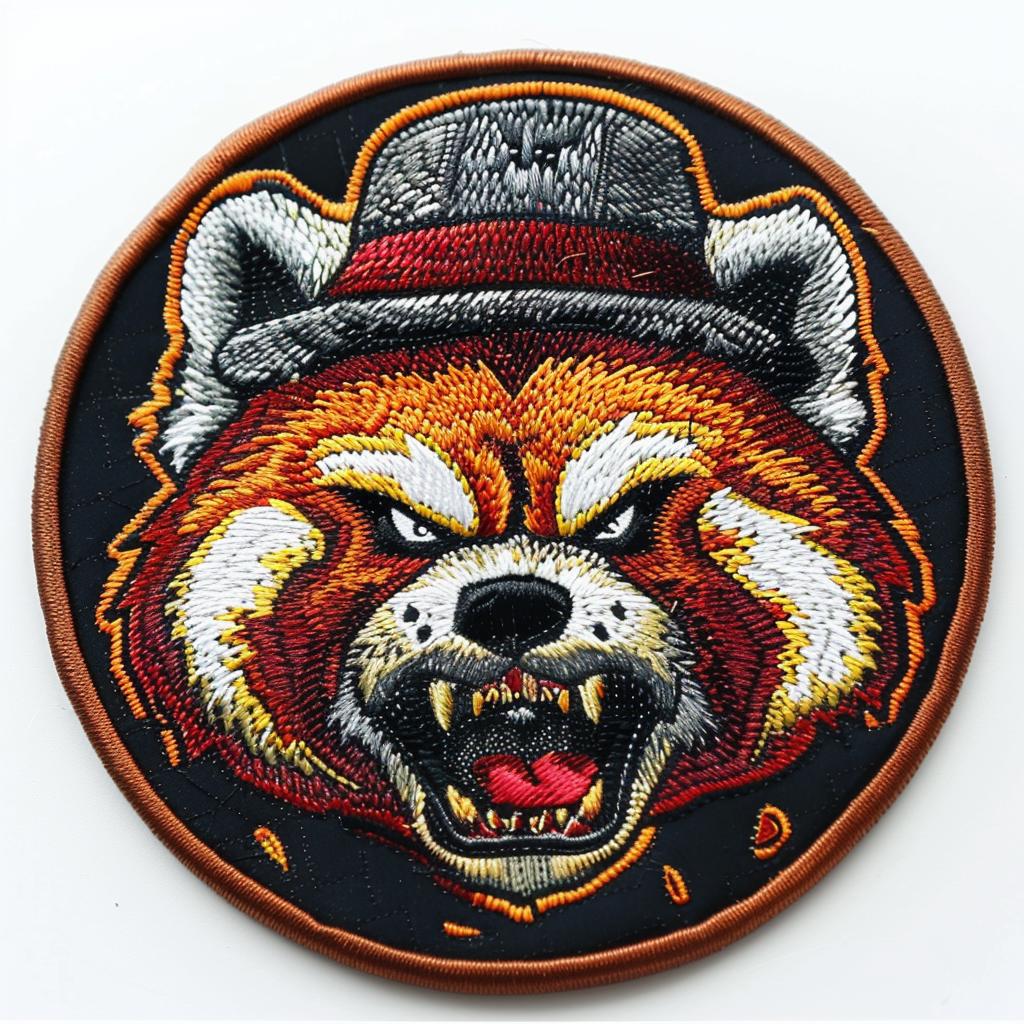 patch  red  panda  angry  chenille  streetwear  hat  contrasting  stitch  minimal 954865