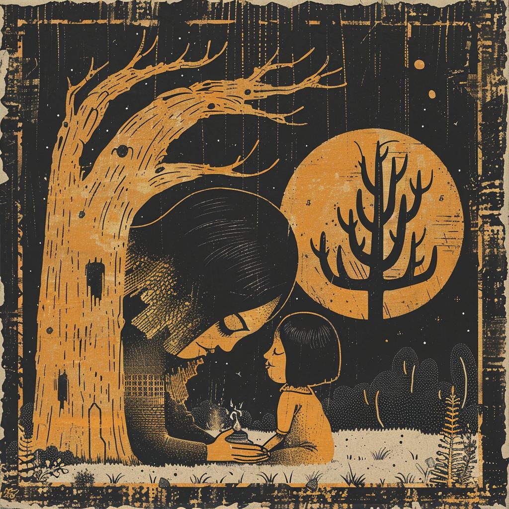 moon  tree  canvas  dark  spiritual  naturalistic  terror  occult  introspective  art 926683