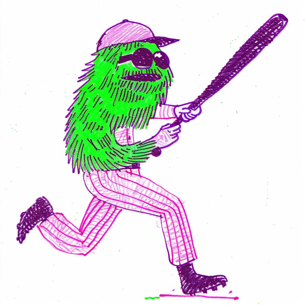 baseball  player  bat  drawing  monster  cap  uniform  sport  cartoon  art 940273