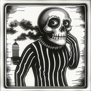 skeleton  black  white  drawing  striped  shirt  art  figure  monochrome  outline 1073501