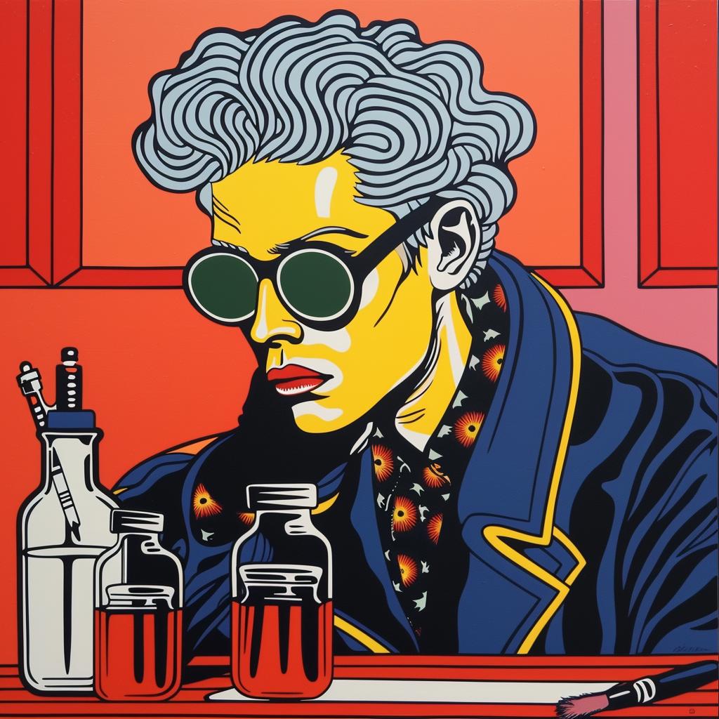 scientist  mad  glasses  bottle  painting  portrait  stylized  eccentric  laboratory  crazy 1024135