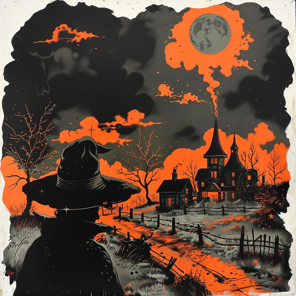 provocative  streetwise  dark  occult  witch  house  orange  black  poster  art 927619
