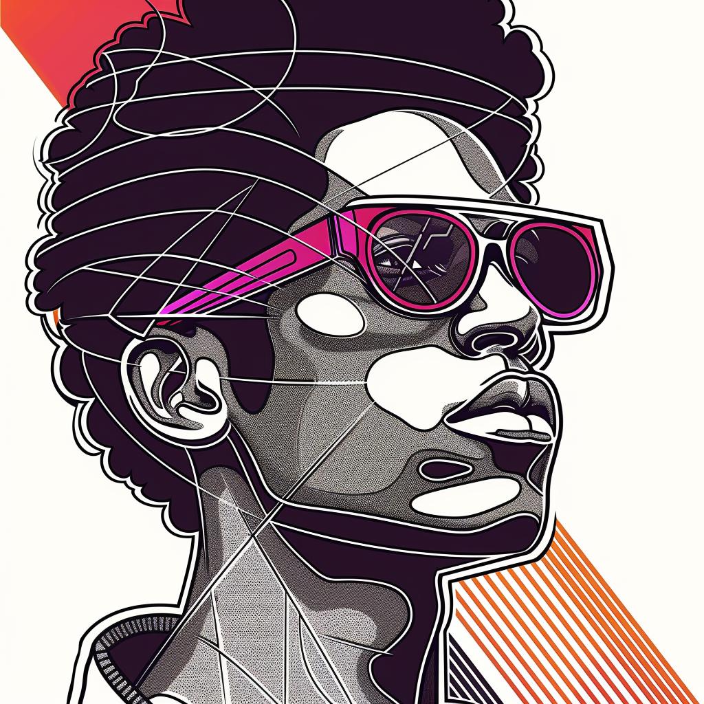 Pop  art  man  sunglasses  afro  poster  modern  portrait  colorful  style 937770