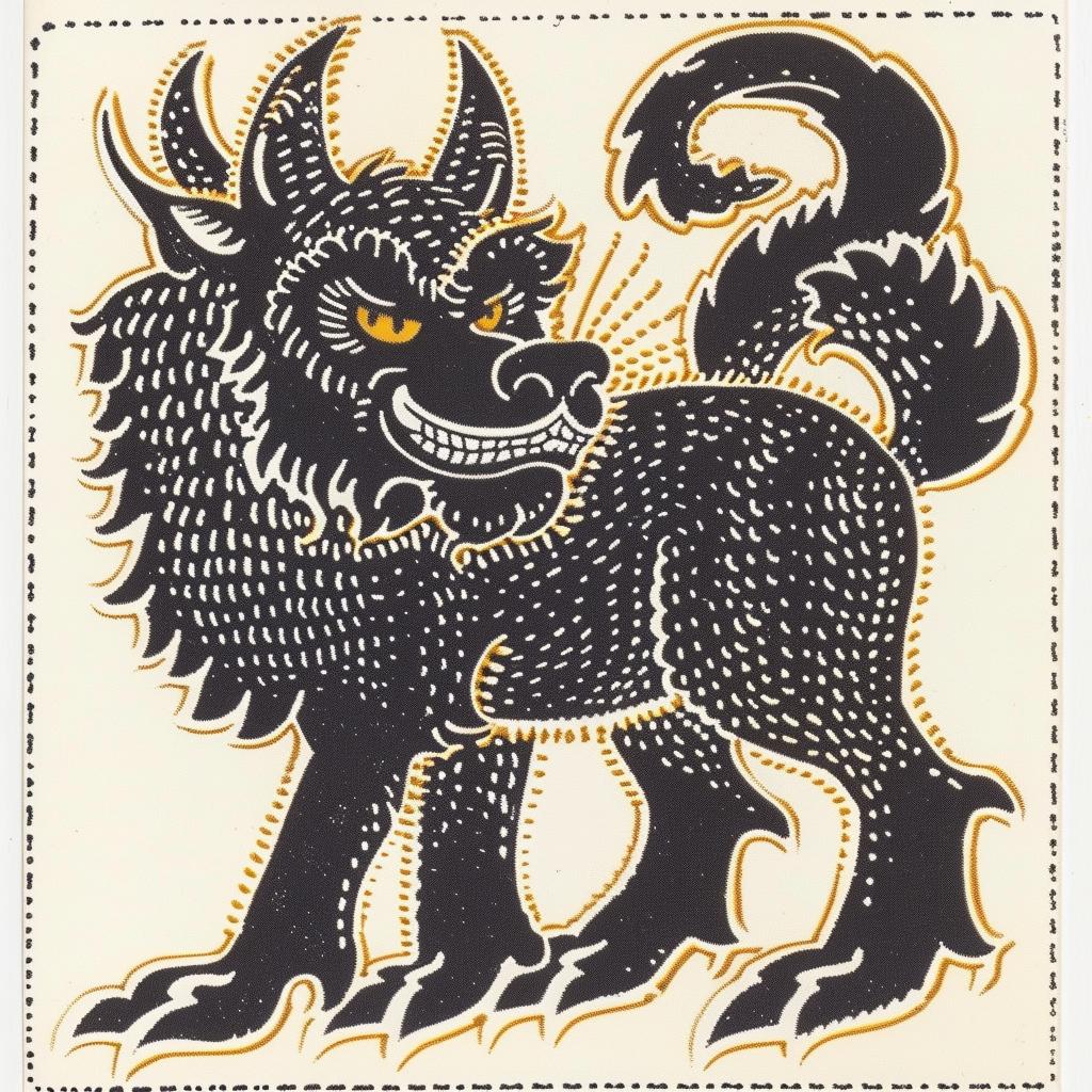 mythical  hybrid  creature  dragon  black  yellow  horns  fantastical  unique  imaginative 941175