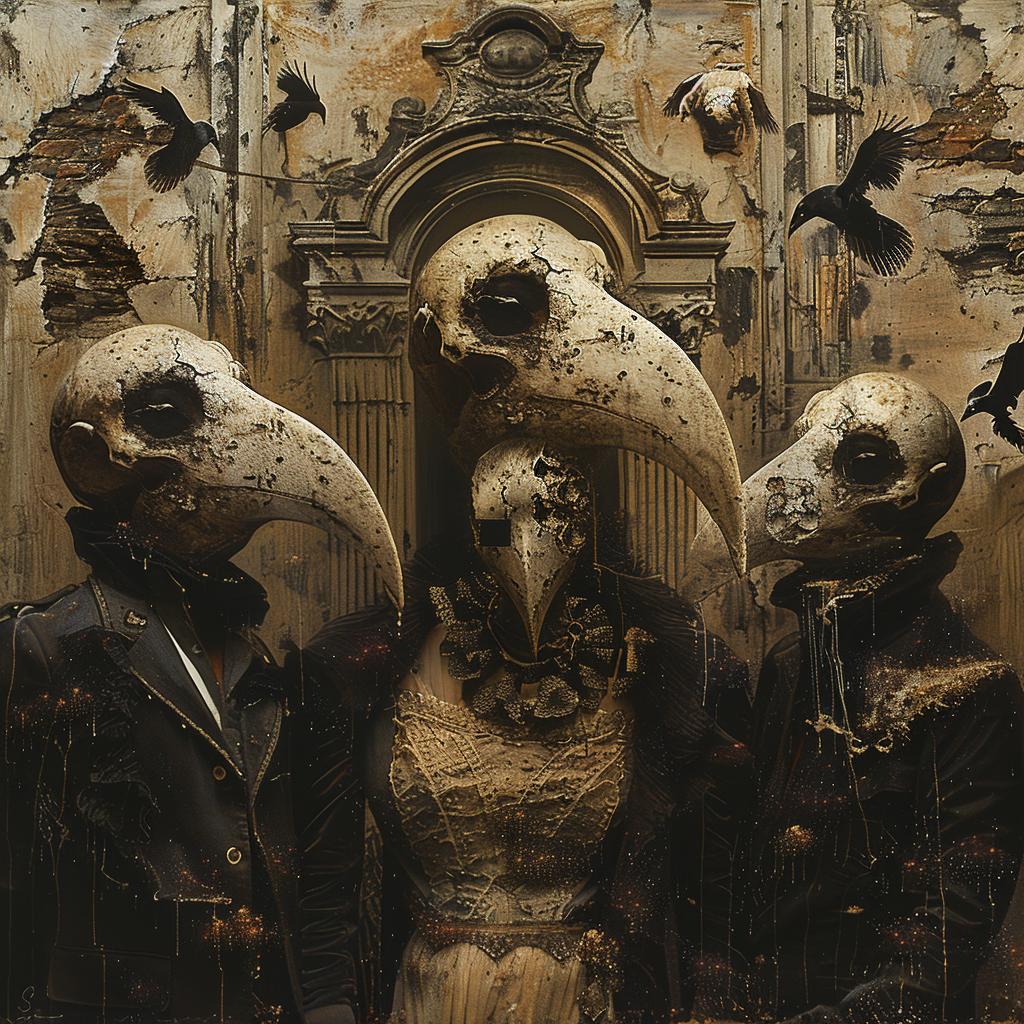 plague  masks  people  birds  dark  surreal  symbolic  somber  mysterious  bizarre 1035056