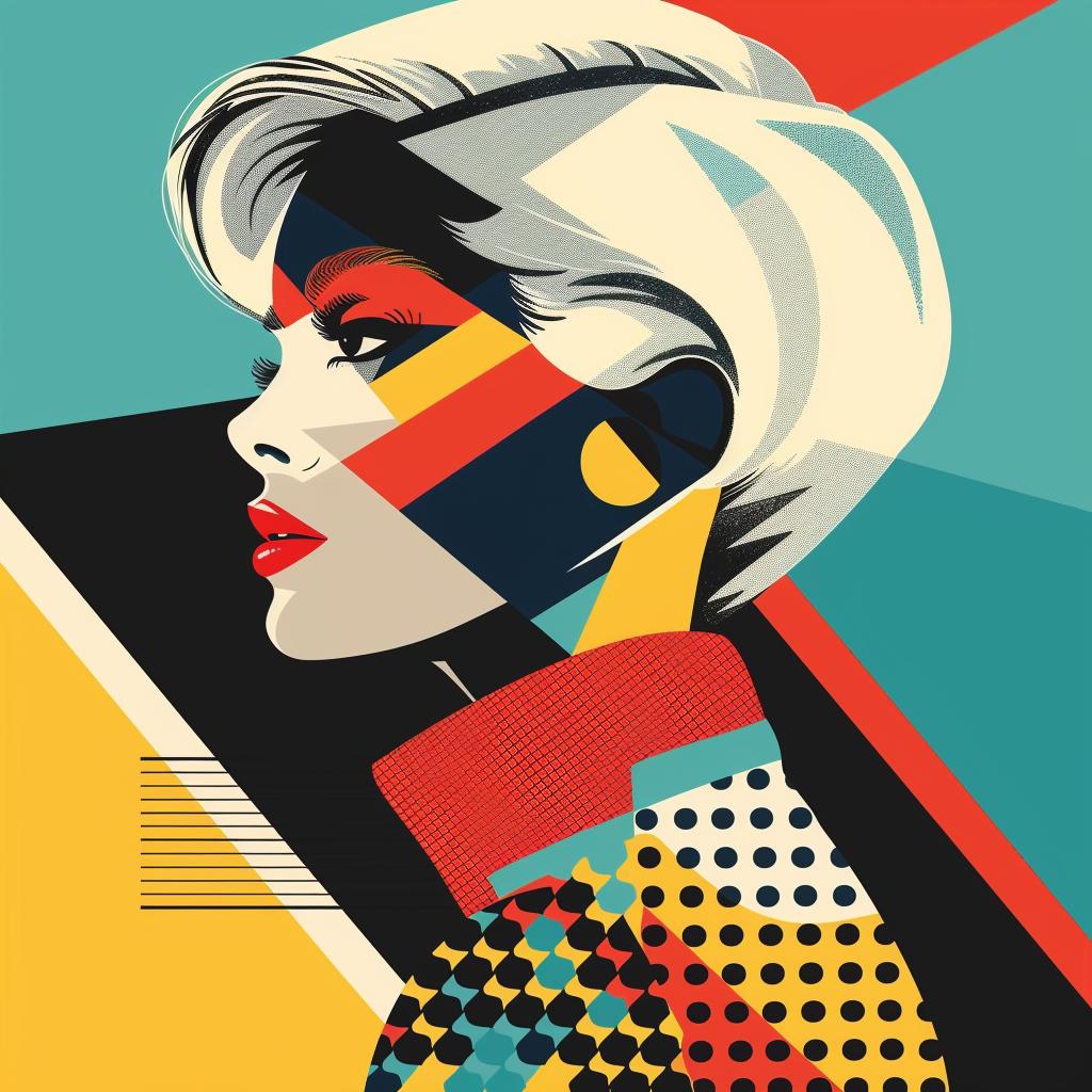 abstract  portrait  minimalist  geometric  colorful  elegance  strong  contrast  modern  aesthetic 929530