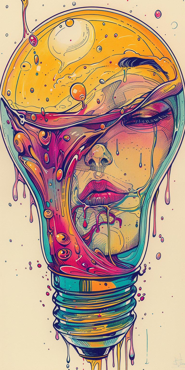 lightbulb  woman  drowning  liquid  illustration  emotional  conceptual  surrealism  dark  unique 940449