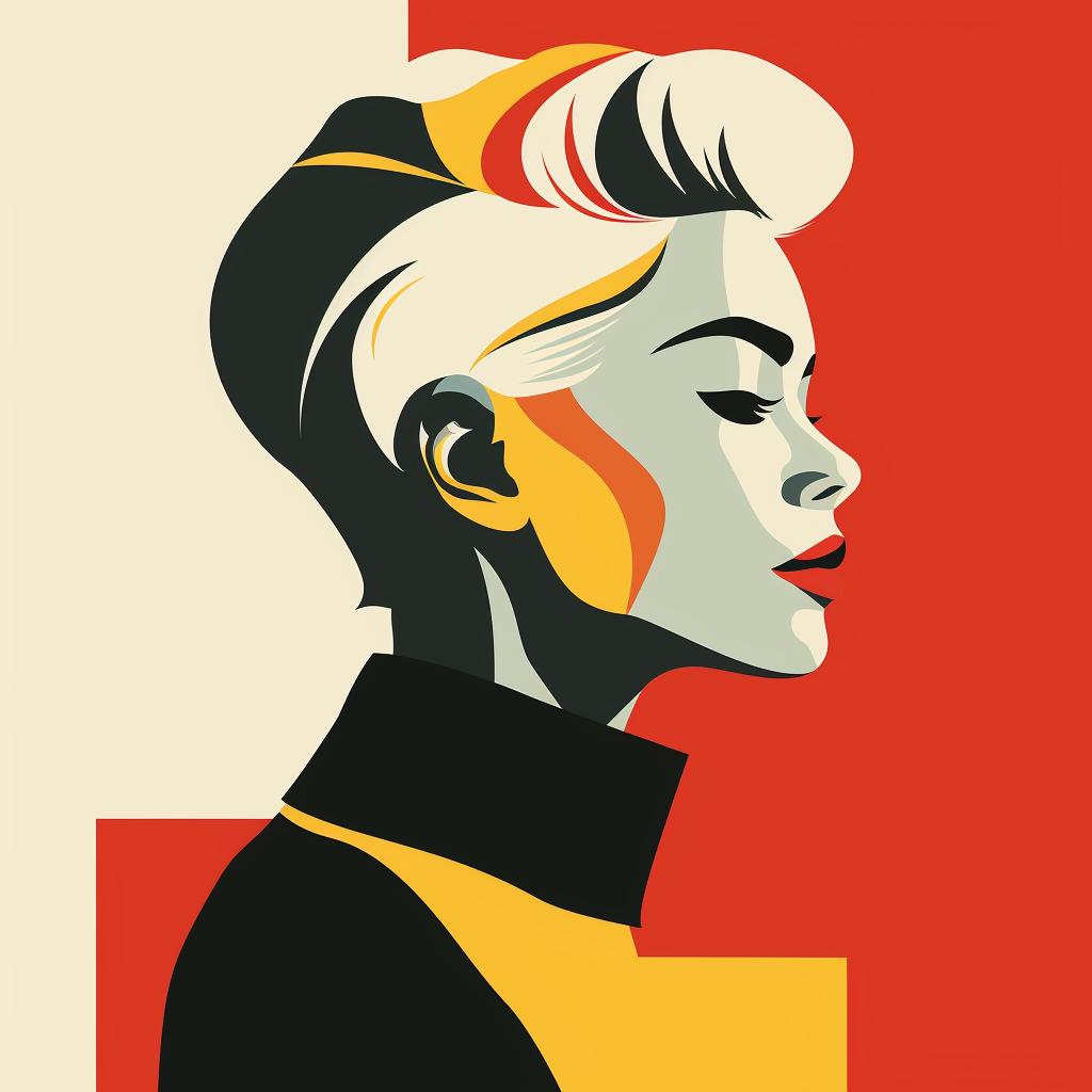 abstract  woman  minimalist  portrait  geometric  bold  colorful  elegance  modern  retro 929499