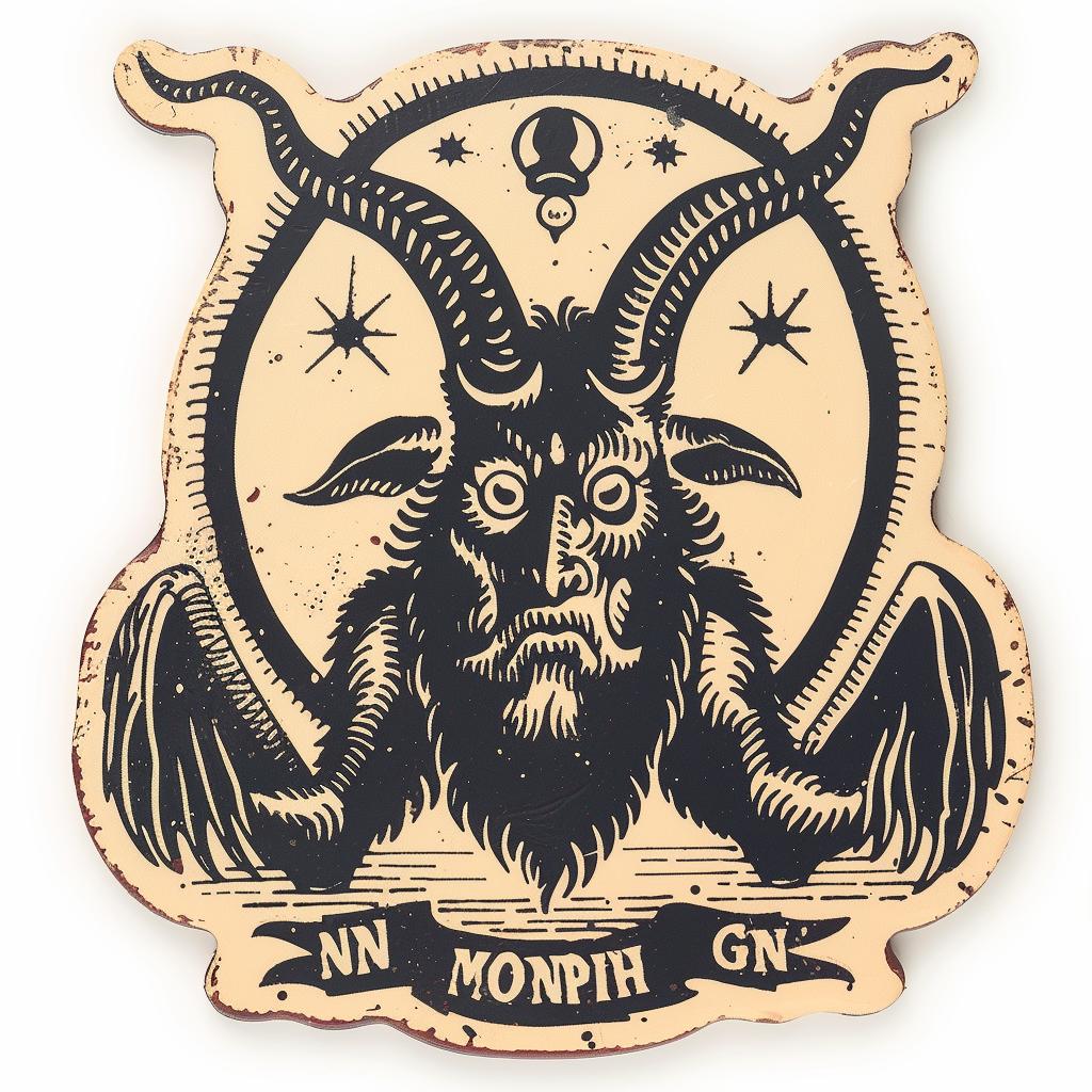 sticker  goat  logo  nymph  badge  design  provocative  dark  arts  symbol 933993