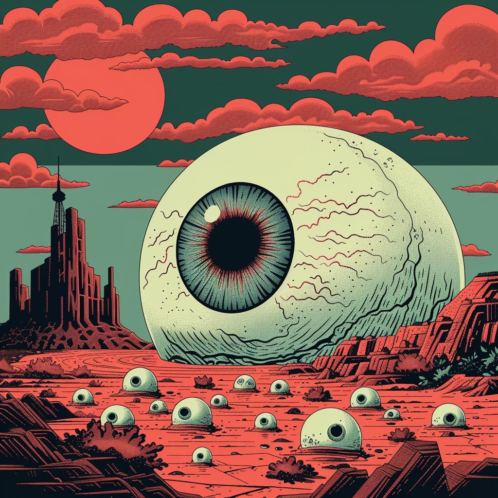 eyeball  slime  monster  album  poster  surreal  abstract  colorful  weird  design 945403
