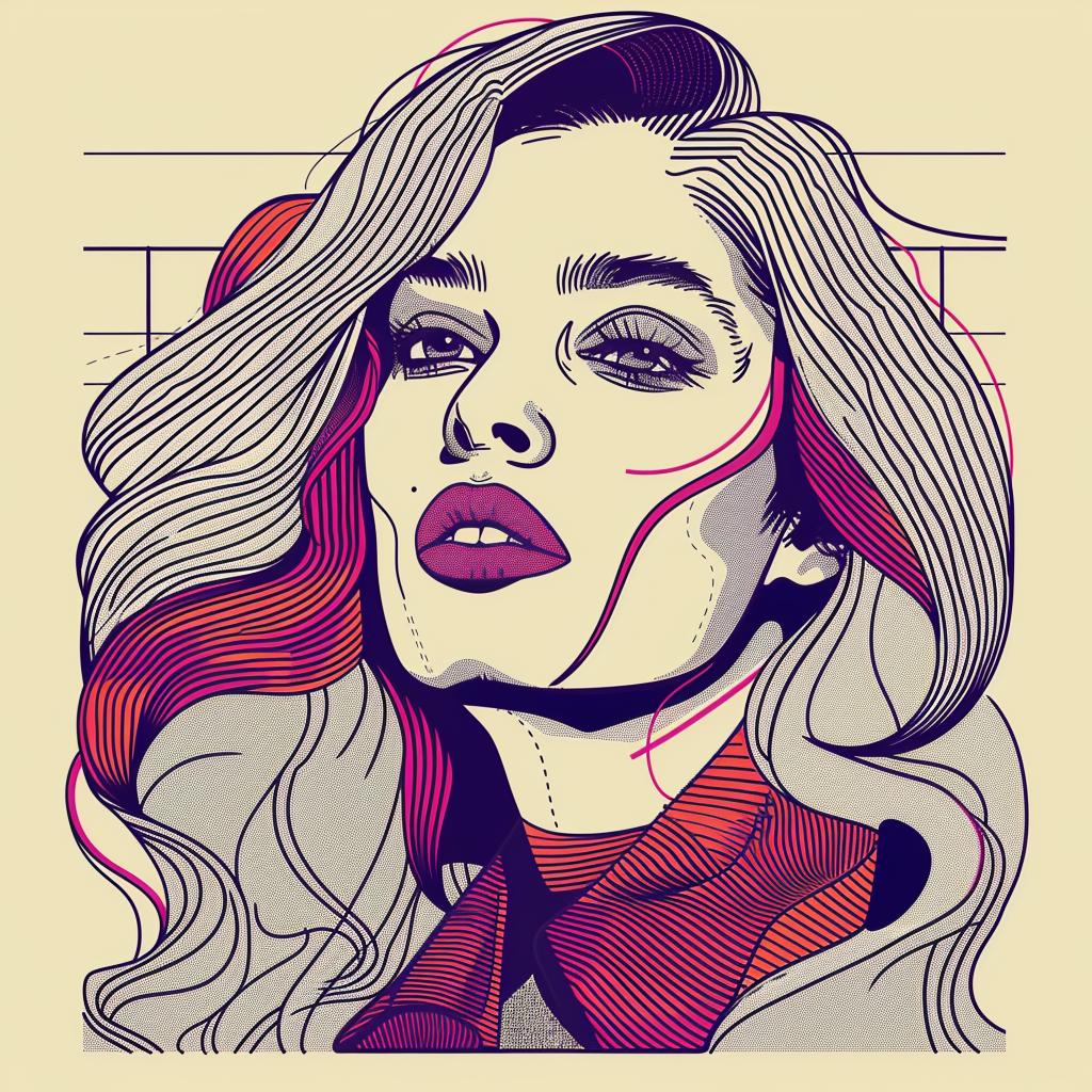 Pop  Art  woman  blonde  long  hair  vector  illustration  portrait  white 937104