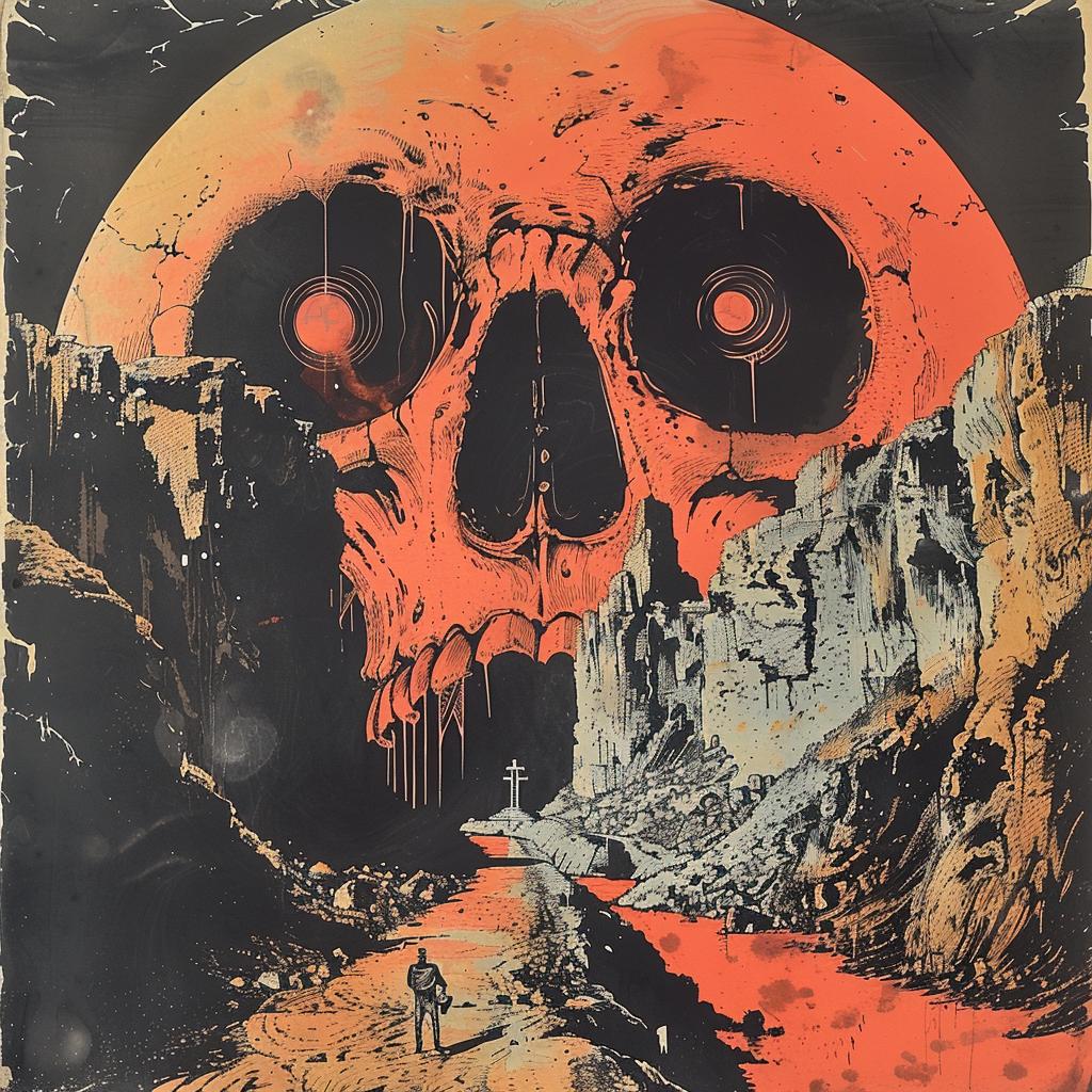 surreal  album  cover  deathmetal  poster  movie  dead  hyper-realistic  screenprinting  Saul 961580