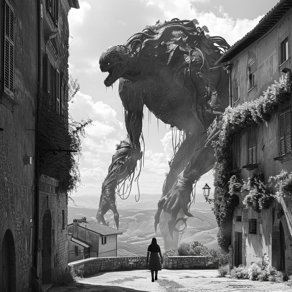 monster  black  white  street  urban  creature  photograph  mysterious  haunting  eerie 944469