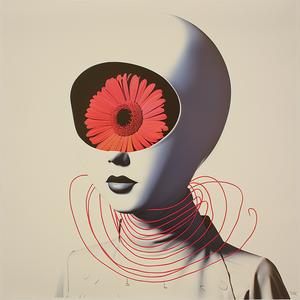 woman  flower  red  neck  line  colorful  figurative  art  style  bold 1077841