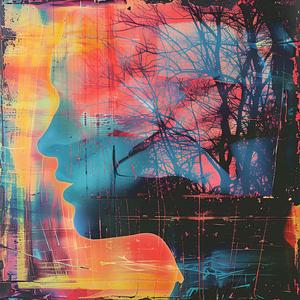 woman  trees  background  chromolithography  nature  portrait  vibrant  artistic  peaceful  colorful 1041205