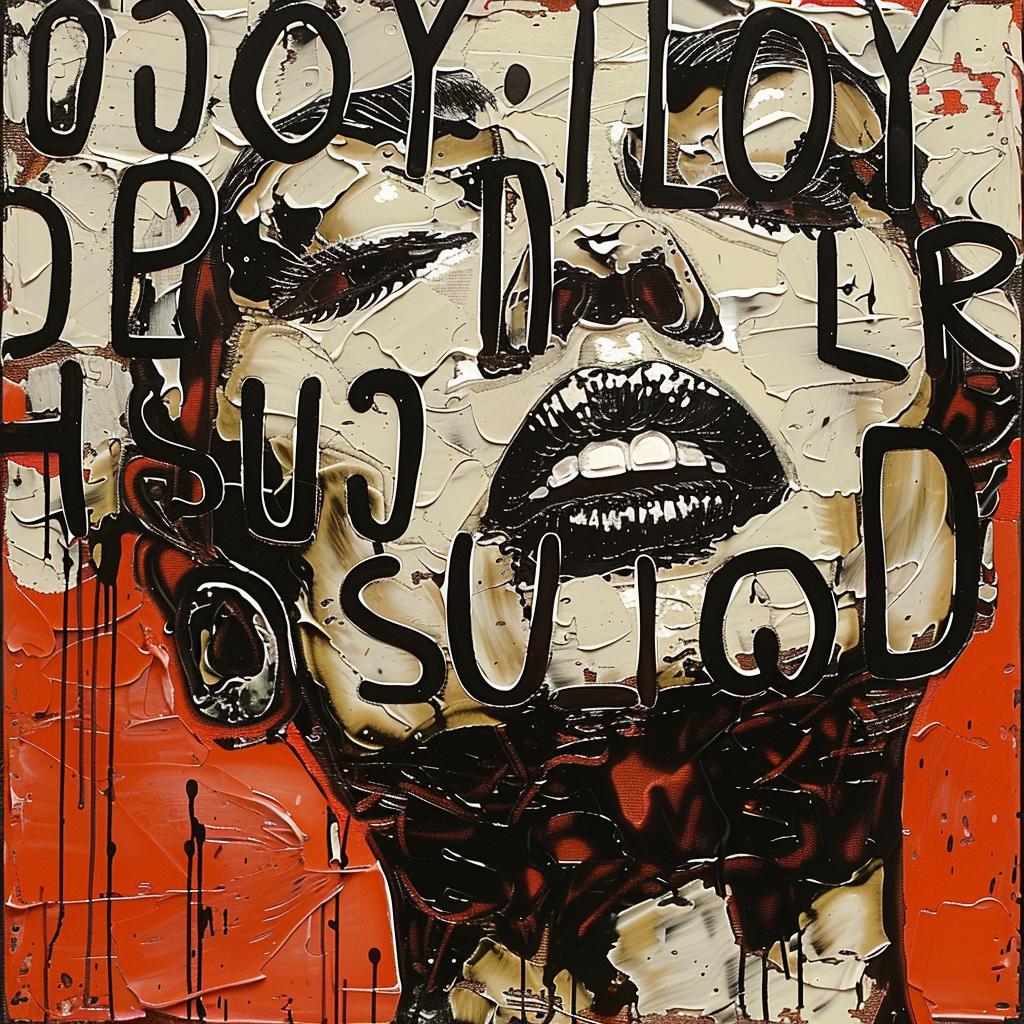 encaustic  paint  words  portrait  woman  face  palette-knife  impasto  artistic  abstract 924023