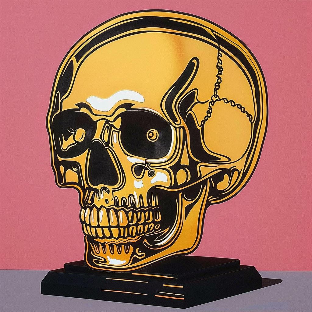 skull  gold  shiny  glossy  illustration  black  background  art  decorative  metallic 1023611