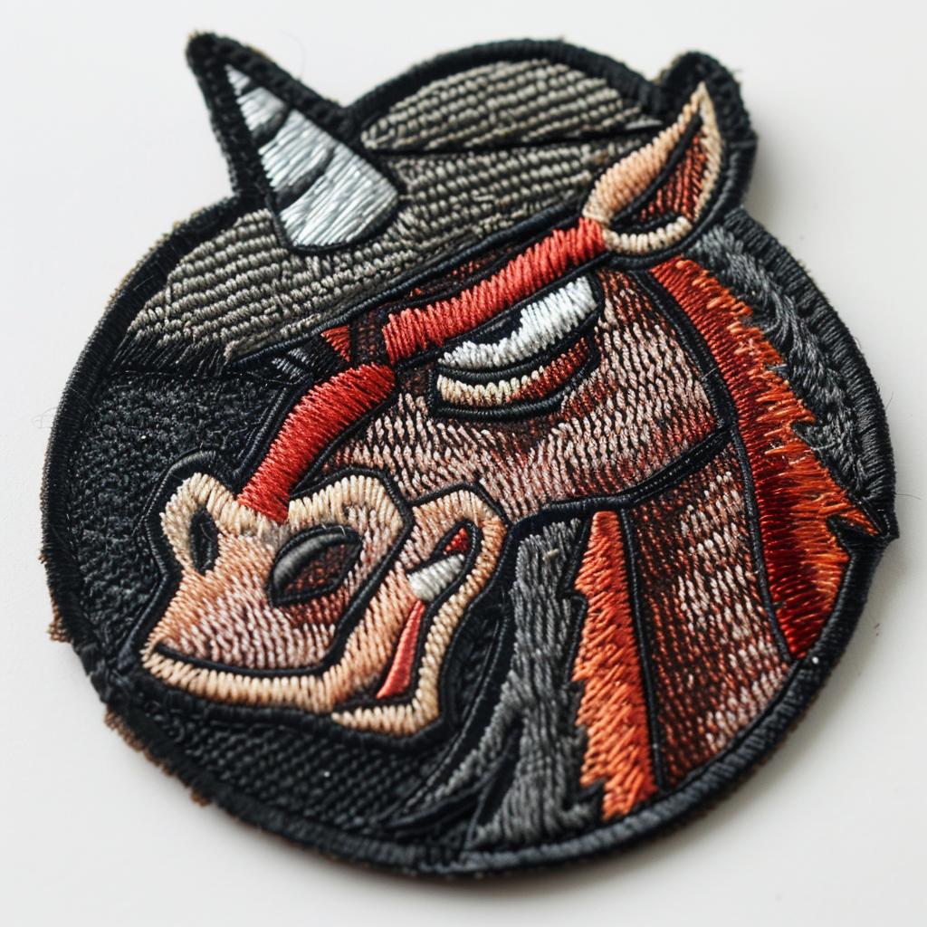 patch  horse  chenille  streetwear  angry  head  embroidery  design  colors  simple 954951