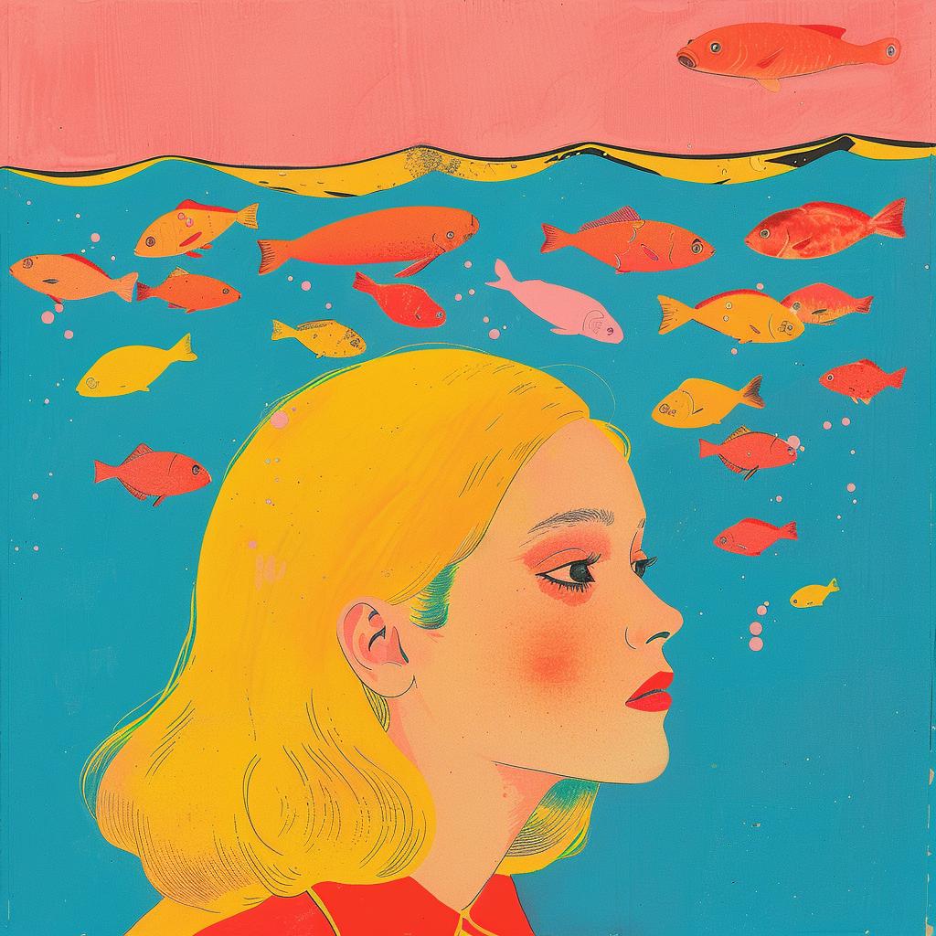 surreal  album  girl  water  fish  blonde  creative  vibrant  imagery  underwater 1017181