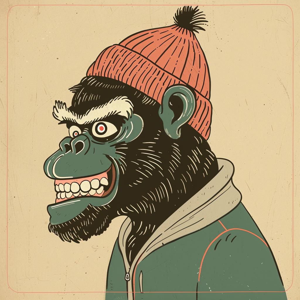 monkey  hat  sweater  minimal  street  aggressive  urban  drawing  stylized  animal 959482