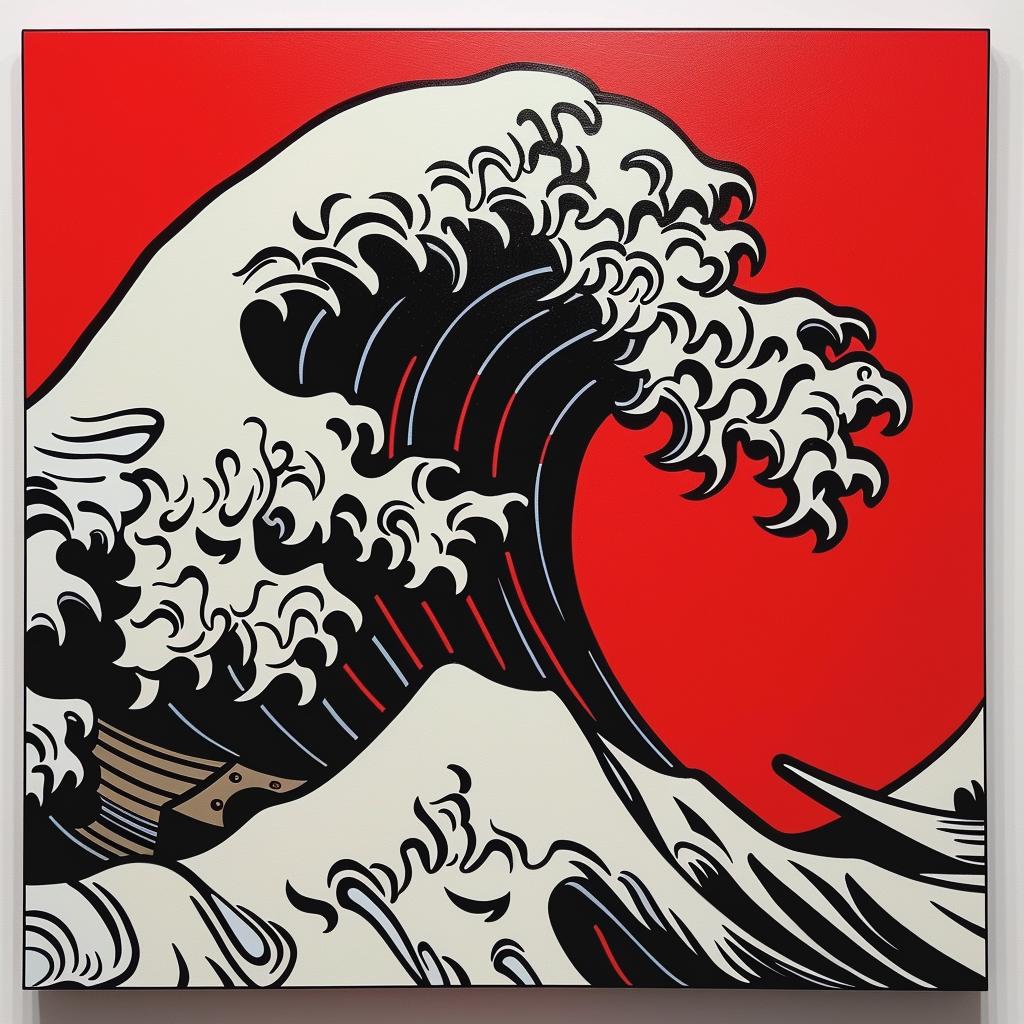 great  wave  Kanagawa  art  ocean  detailed  Hokusai  landscape  Japanese  print 1022897
