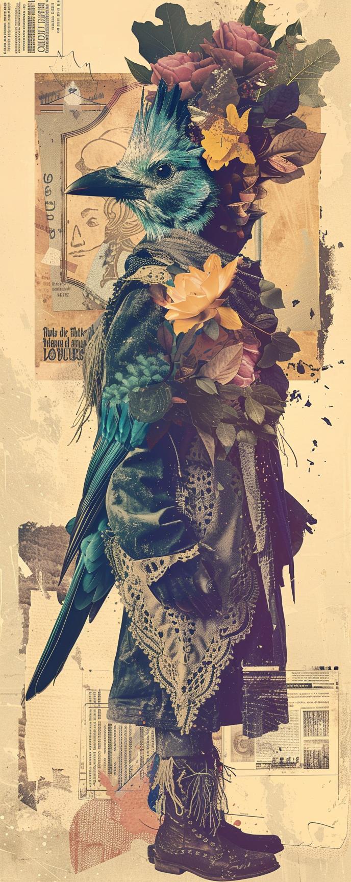 mythical  creature  GrimReaper  Bluebird  Kachina  colorful  blend  fantastical  unique  fantasy 941105
