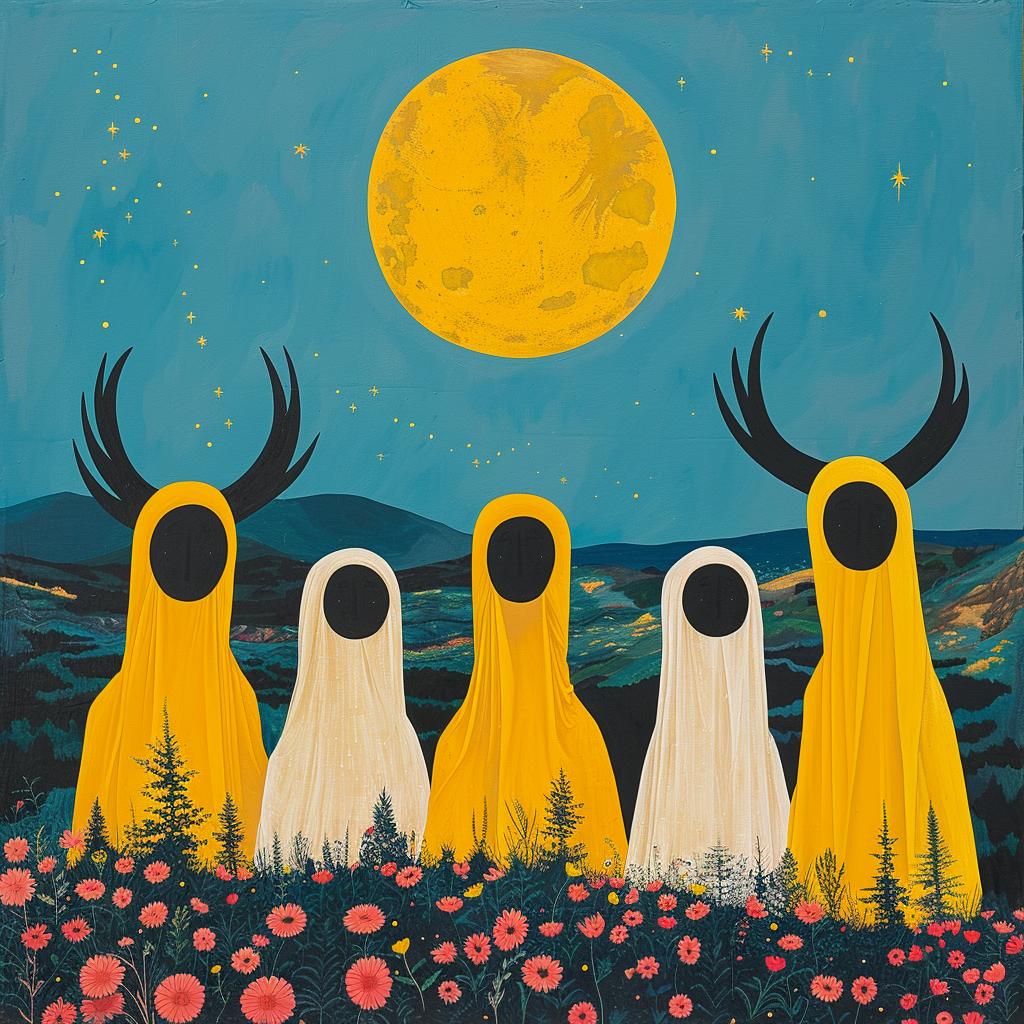 moon  flowers  canvas  art  print  surreal  occult  dark  Joan  Cornella 1019450