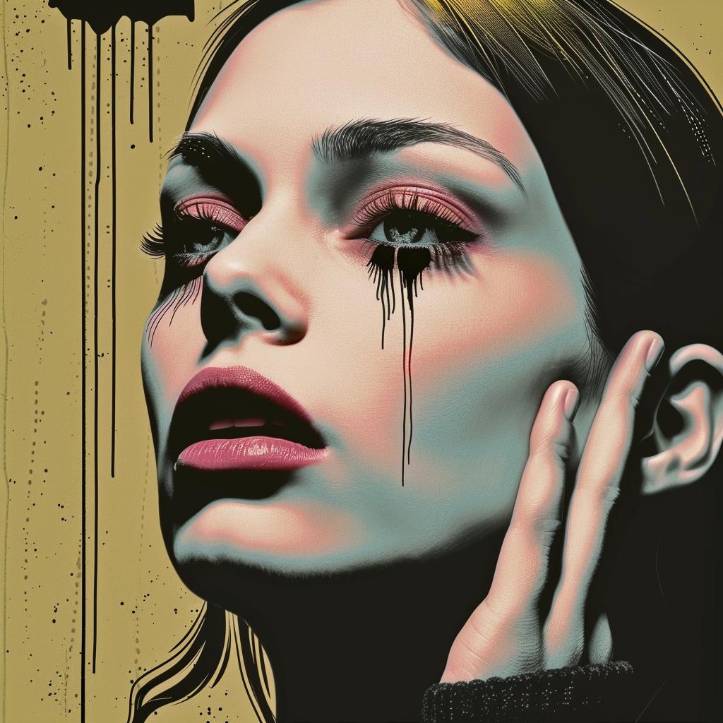 woman  tears  Batman  emotional  symbolic  graphic  colorful  expression  modern  art 945788