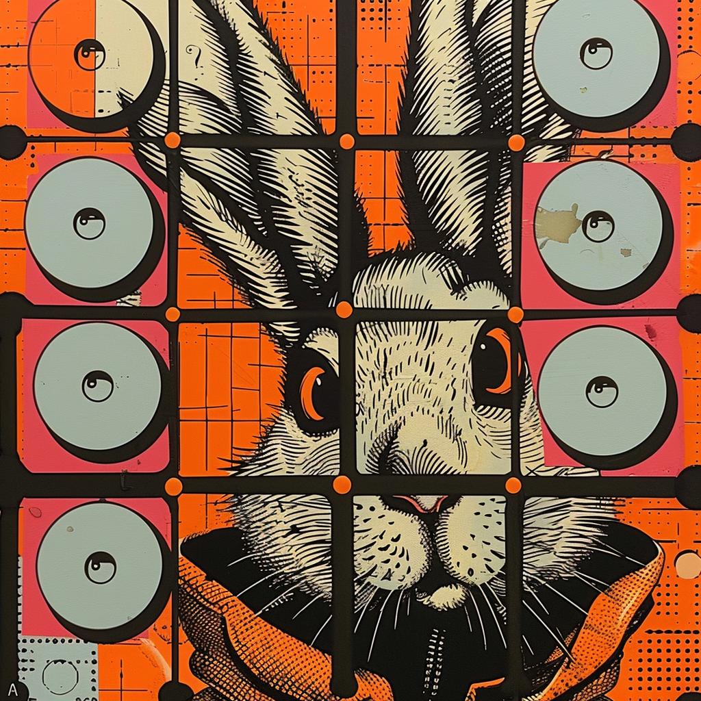 rabbit  jacket  record  player  collage  abstract  graphic  art  colorful  creative 950652