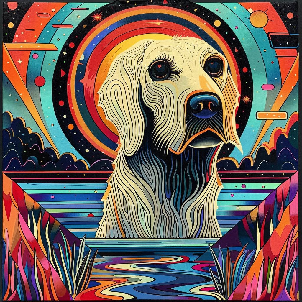 dog  colorful  painting  canvas  retriever  art  canine  vibrant  design  abstract 938508