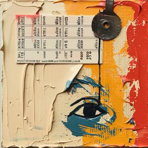 encaustic  paint  palette-knife  impasto  Picasso  ticket  paper  colorful  artwork  abstract 1066342