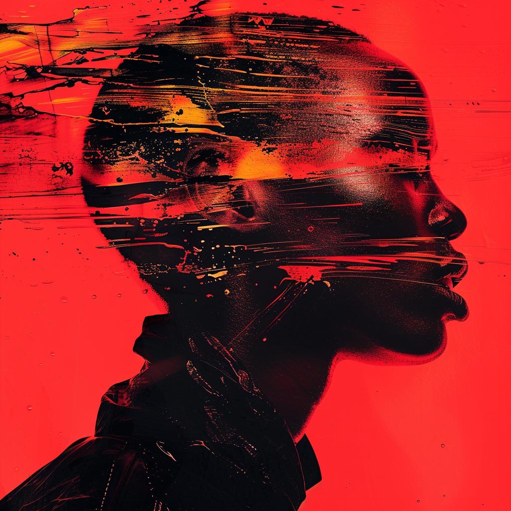 surreal  rage  woman  red  background  black  hair  art  creative  Demna 976707