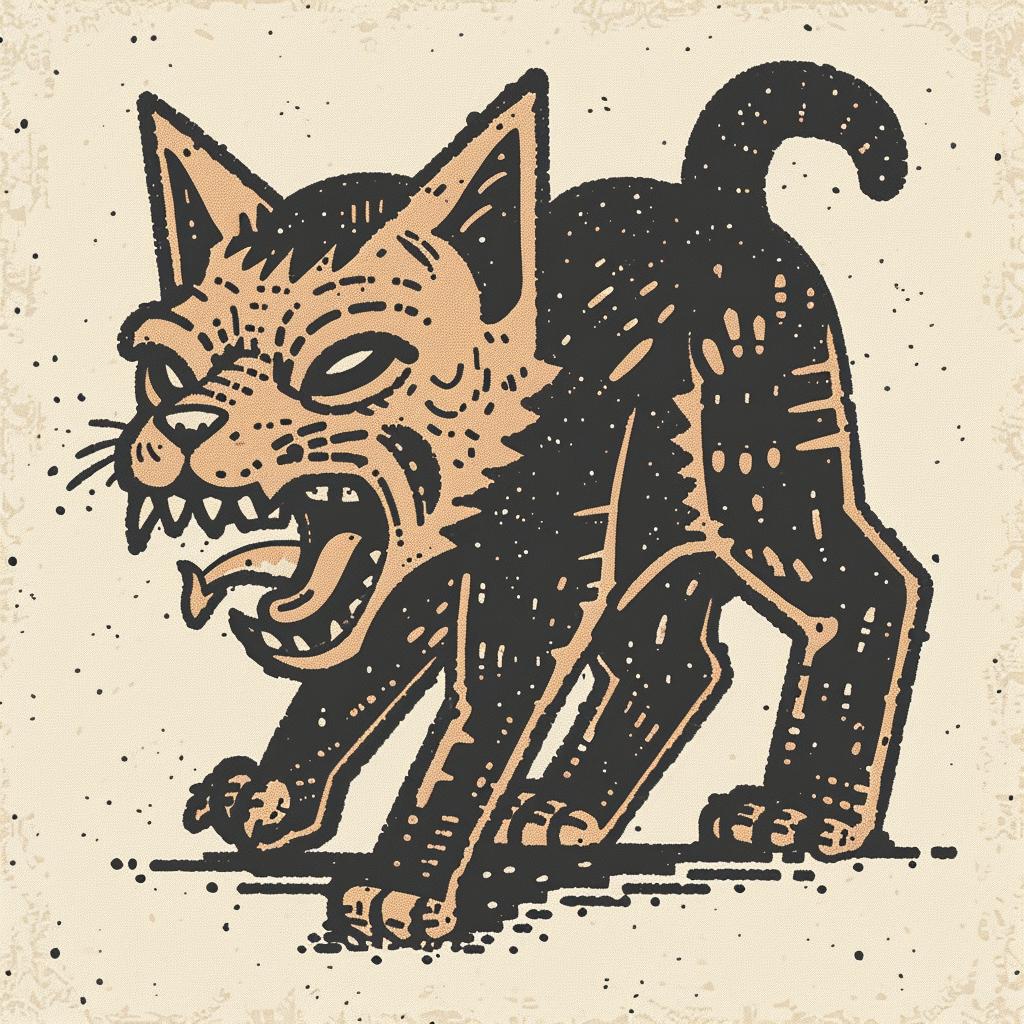 cat  creature  mythical  McFarlane  illustration  mouth  teeth  art  fierce  dark 931092