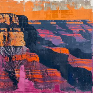 Grand Canyon  minimalistic  abstract  landscape  orange  pink  nature  colorful  majestic  scenic 1038792