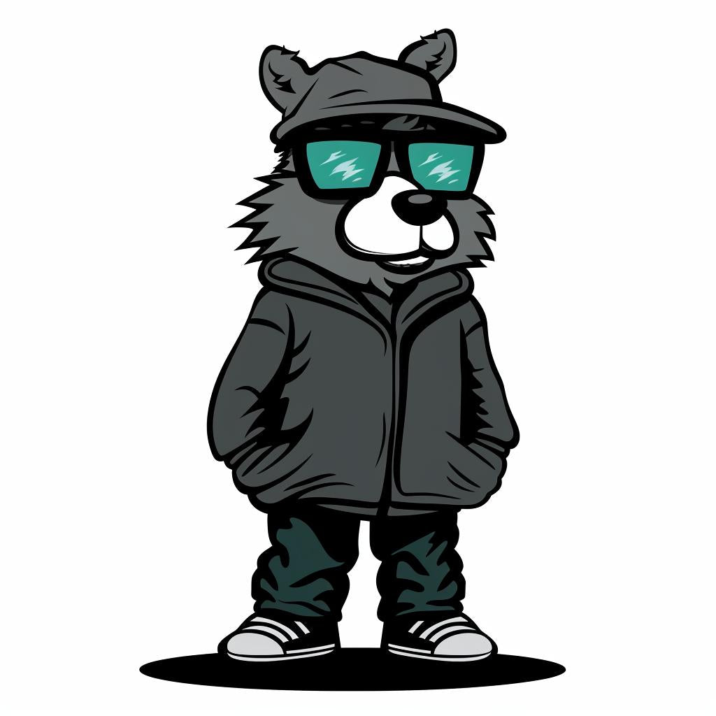 wolf  sunglasses  jacket  cartoon  aggressive  streetwise  minimal  anthropomorphic  urban  illustration 959282