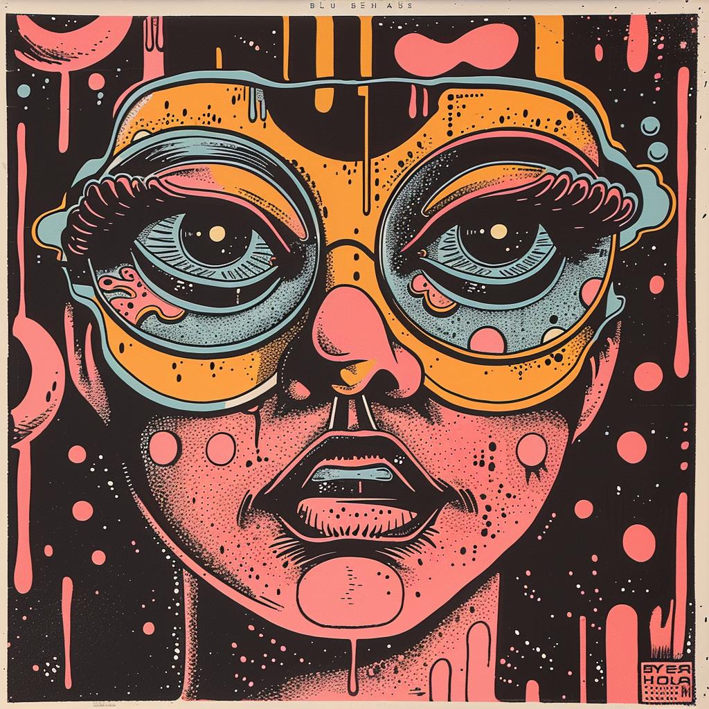 Bauhaus  Ukiyo-e  surreal  flowerpunk  chaotic  Risograph  Symbolist  hyper-realistic  vibrant  abstract 916846