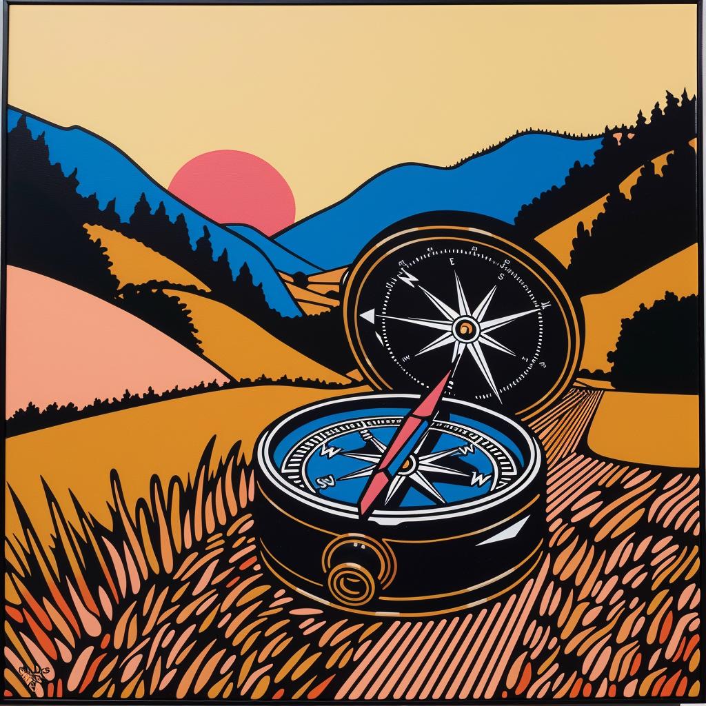compass  sunset  painting  home  travel  direction  colorful  sky  horizon  nature 1022005