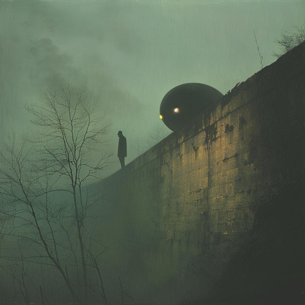 surreal  album  cover  introspective  naturalistic  spiritual  neon  hues  man  wall 976055