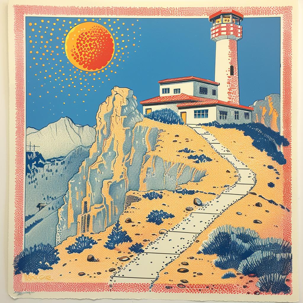 lighthouse  mountain  poster  surreal  art  bright  colorful  scenic  creative  unique 962790