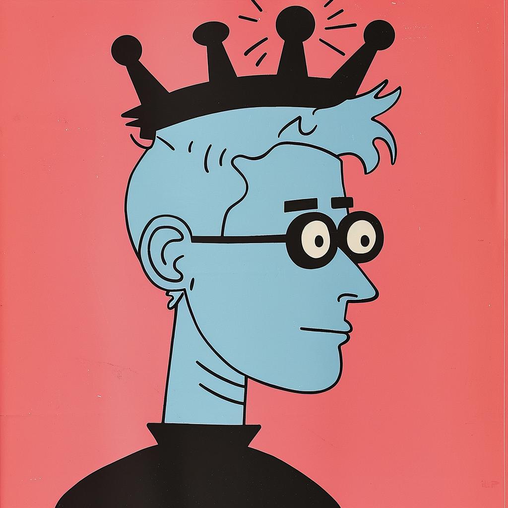 cartoon  character  glasses  crown  surreal  creative  artwork  illustration  manga  playful 1021513