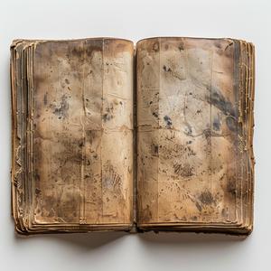 book  open  view  above  white  background  old  literature  pages  Todd 1075764