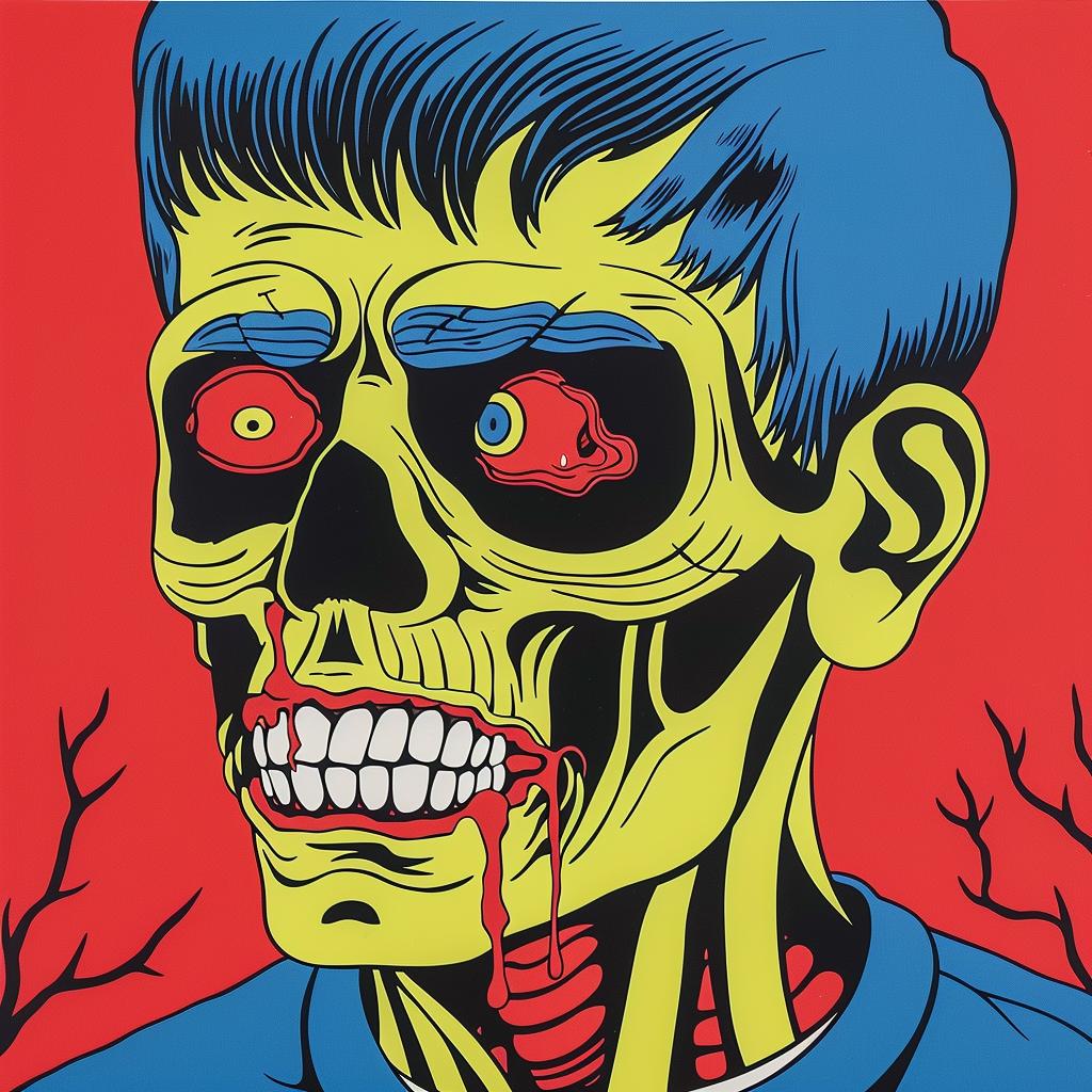 Japanese  horror  film  poster  zombie  face  Junji  Ito  art  design 1022065